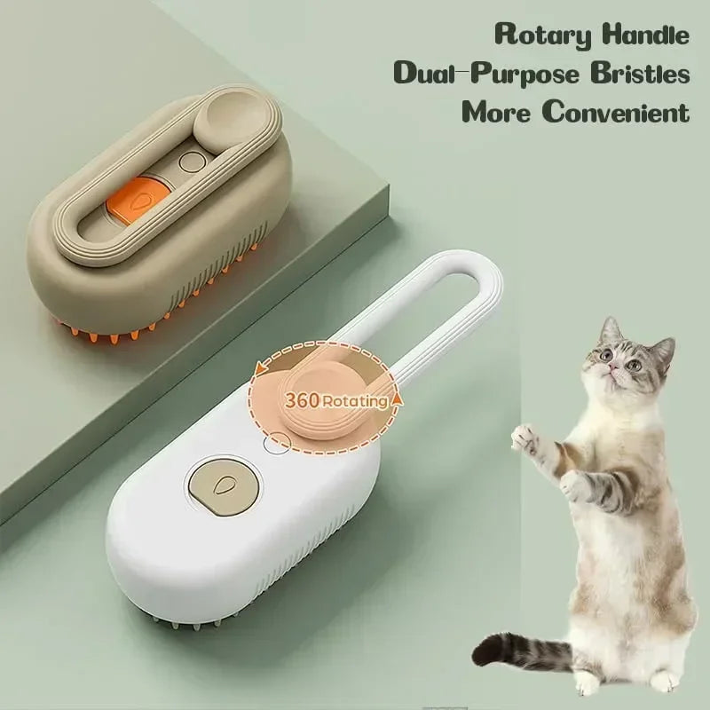 3-in-1 Steam Pet Grooming Brush