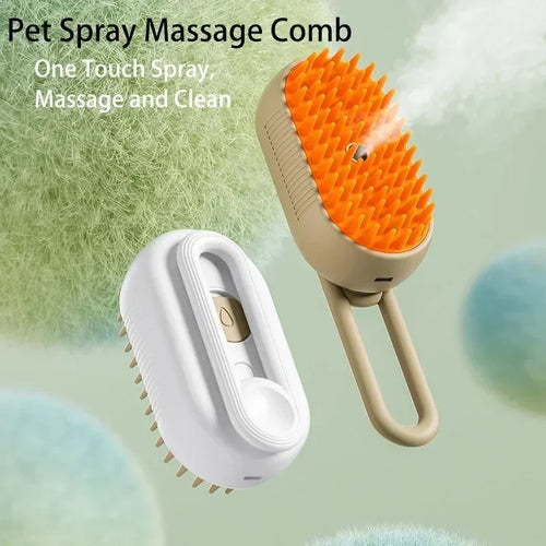 3-in-1 Steam Pet Grooming Brush